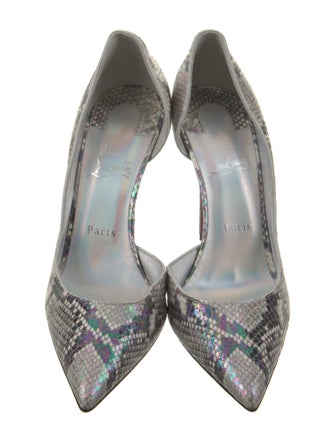 Christian Louboutin Embossed Leather Animal Print D'Orsay Pumps