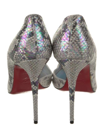 Christian Louboutin Embossed Leather Animal Print D'Orsay Pumps