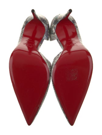 Christian Louboutin Embossed Leather Animal Print D'Orsay Pumps