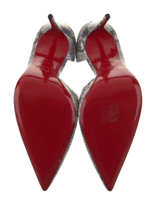 Christian Louboutin Embossed Leather Animal Print D'Orsay Pumps