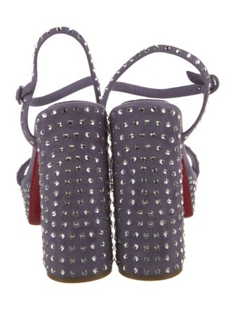 Christian Louboutin Suede Crystal Embellishments Sandals