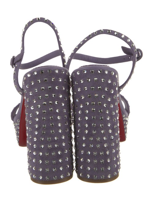 Christian Louboutin Suede Crystal Embellishments Sandals
