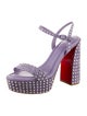 Christian Louboutin Suede Crystal Embellishments Sandals