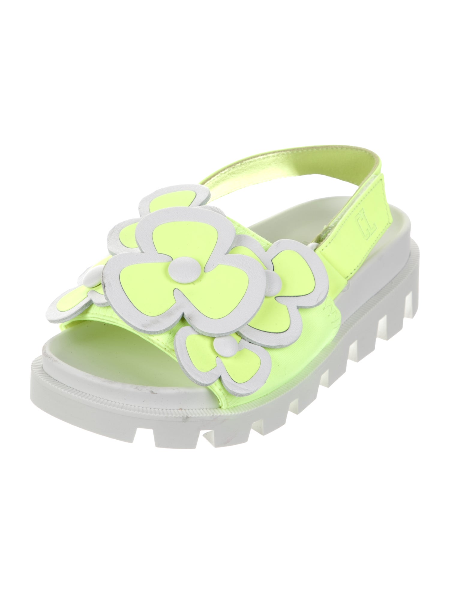 Christian Louboutin Green Leather Sandals