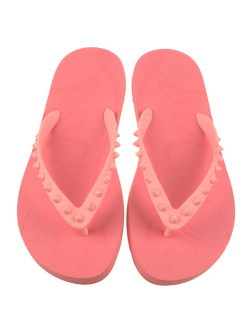 Christian Louboutin Rubber Studded Accents Flip Flops