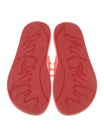 Christian Louboutin Rubber Studded Accents Flip Flops
