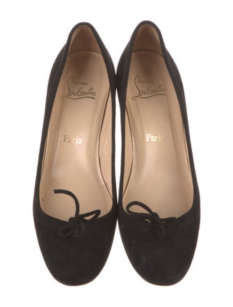Christian Louboutin Suede Bow Accents Pumps