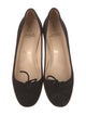 Christian Louboutin Suede Bow Accents Pumps