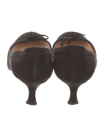 Christian Louboutin Suede Bow Accents Pumps