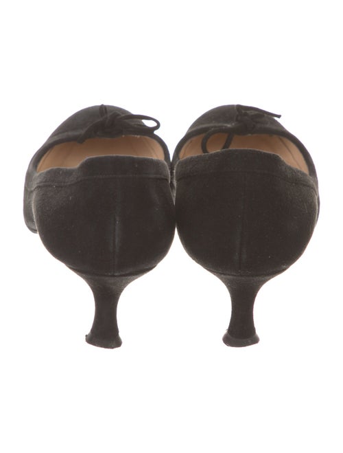 Christian Louboutin Suede Bow Accents Pumps