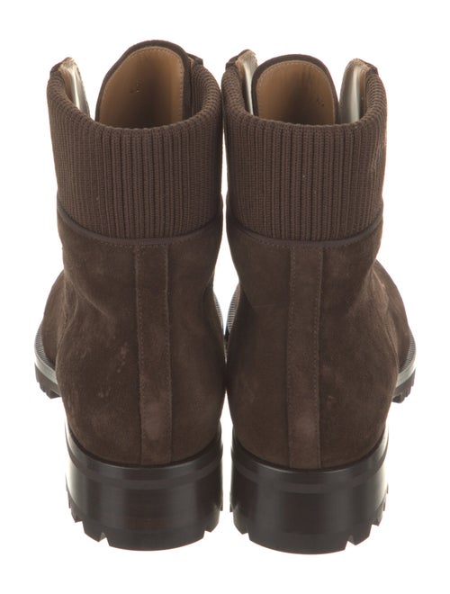 Christian Louboutin Suede Lace-Up Boots