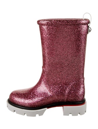 Christian Louboutin Girls' Glitter Rain Boots
