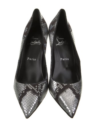 Christian Louboutin Embossed Leather Animal Print Pumps