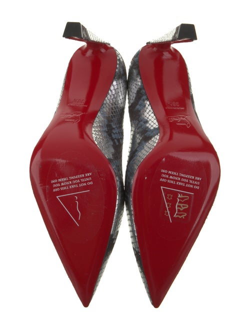 Christian Louboutin Embossed Leather Animal Print Pumps