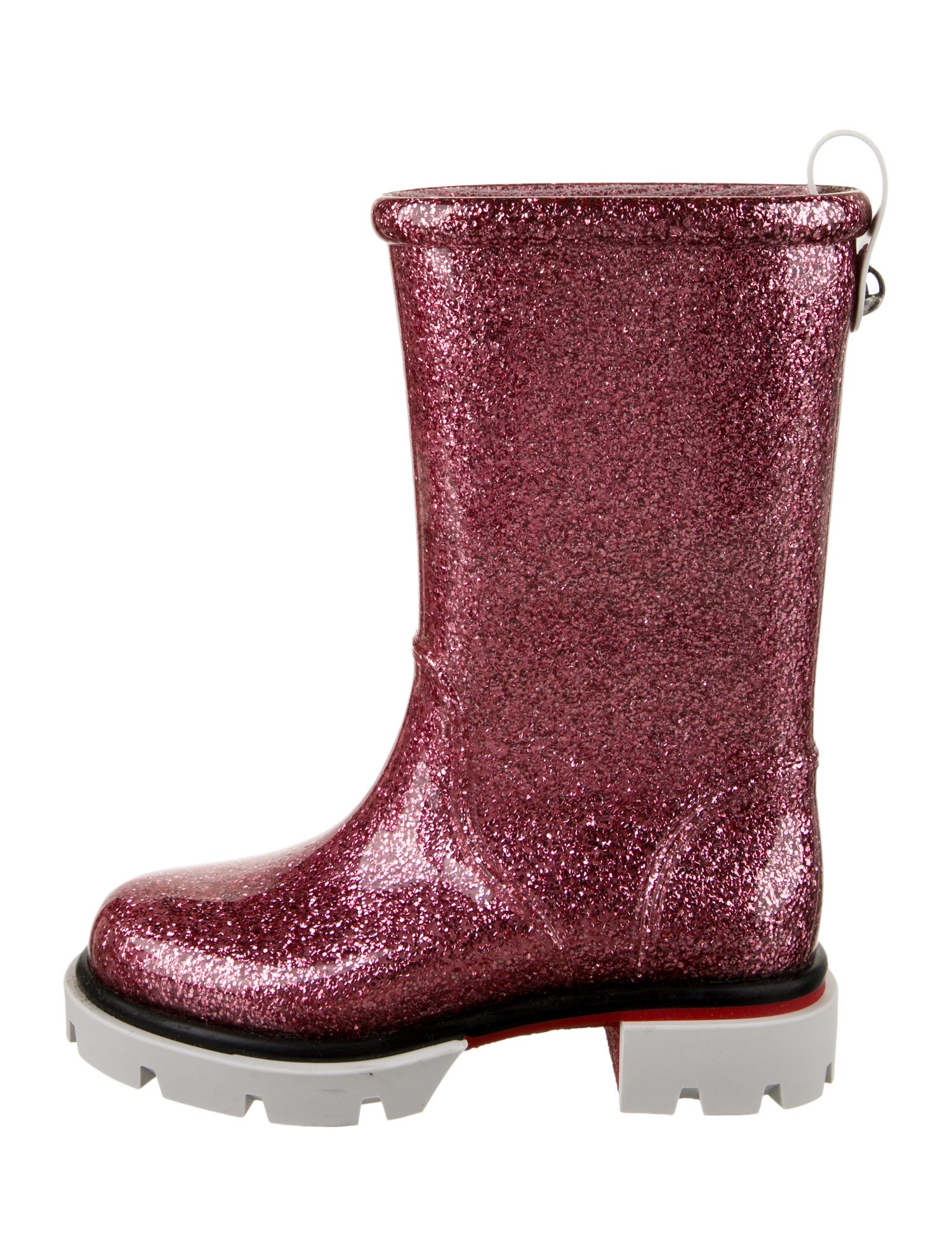 Christian Louboutin Girls' Glitter Rain Boots