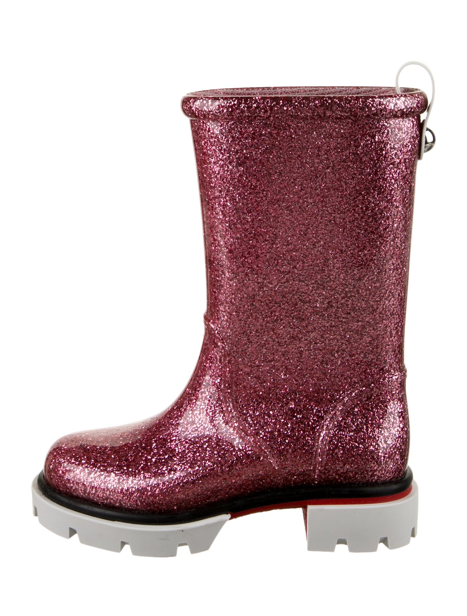 Christian Louboutin Girls' Glitter Rain Boots