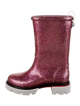 Christian Louboutin Girls' Glitter Rain Boots
