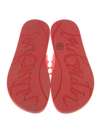 Christian Louboutin Rubber Studded Accents Flip Flops