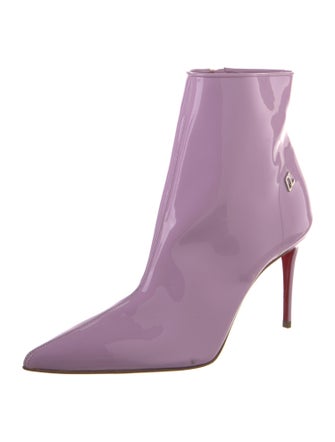 Christian Louboutin Patent Leather Sock Boots