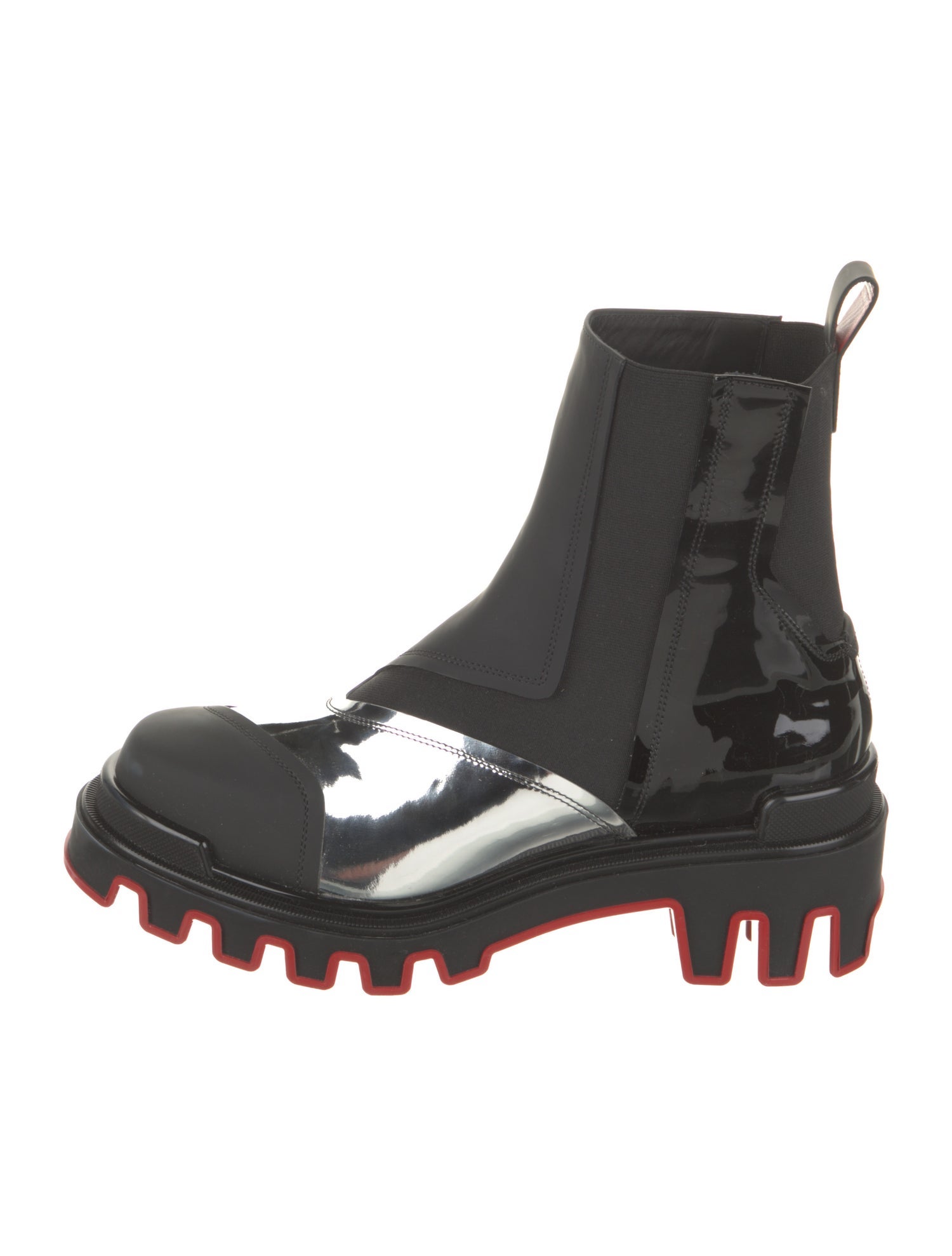 Christian Louboutin Patent Leather Chelsea Boots