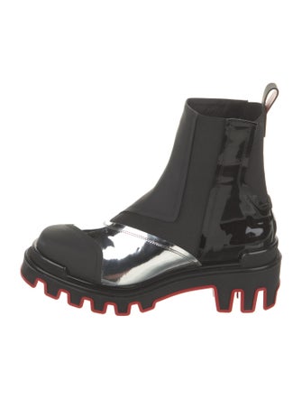 Christian Louboutin Patent Leather Chelsea Boots