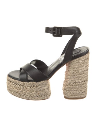 Christian Louboutin Leather Colorblock Pattern Espadrilles