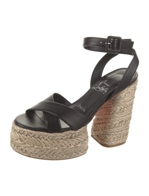 Christian Louboutin Leather Colorblock Pattern Espadrilles