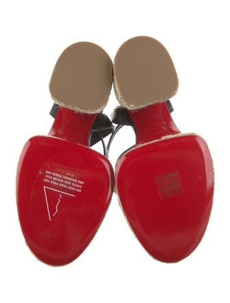 Christian Louboutin Leather Colorblock Pattern Espadrilles