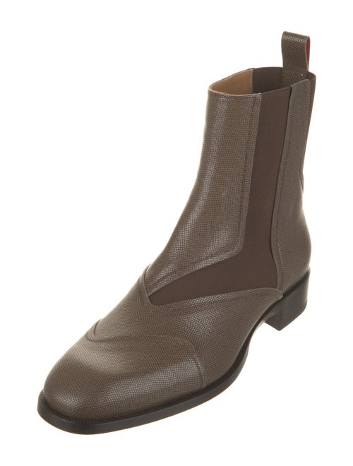 Christian Louboutin Embossed Leather Chelsea Boots