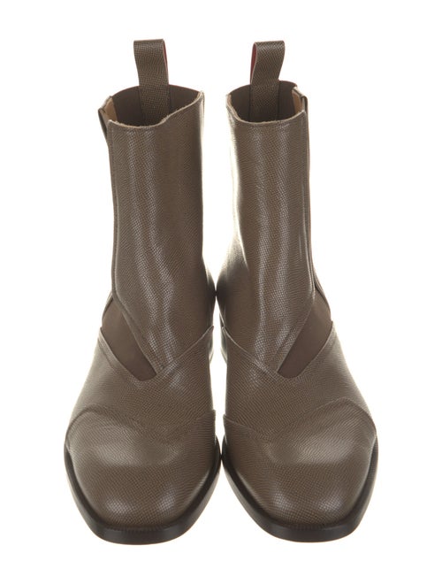 Christian Louboutin Embossed Leather Chelsea Boots