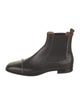 Christian Louboutin Leather Studded Accents Chelsea Boots
