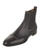 Christian Louboutin Leather Studded Accents Chelsea Boots