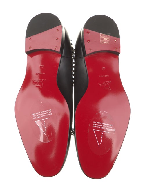 Christian Louboutin Leather Studded Accents Chelsea Boots