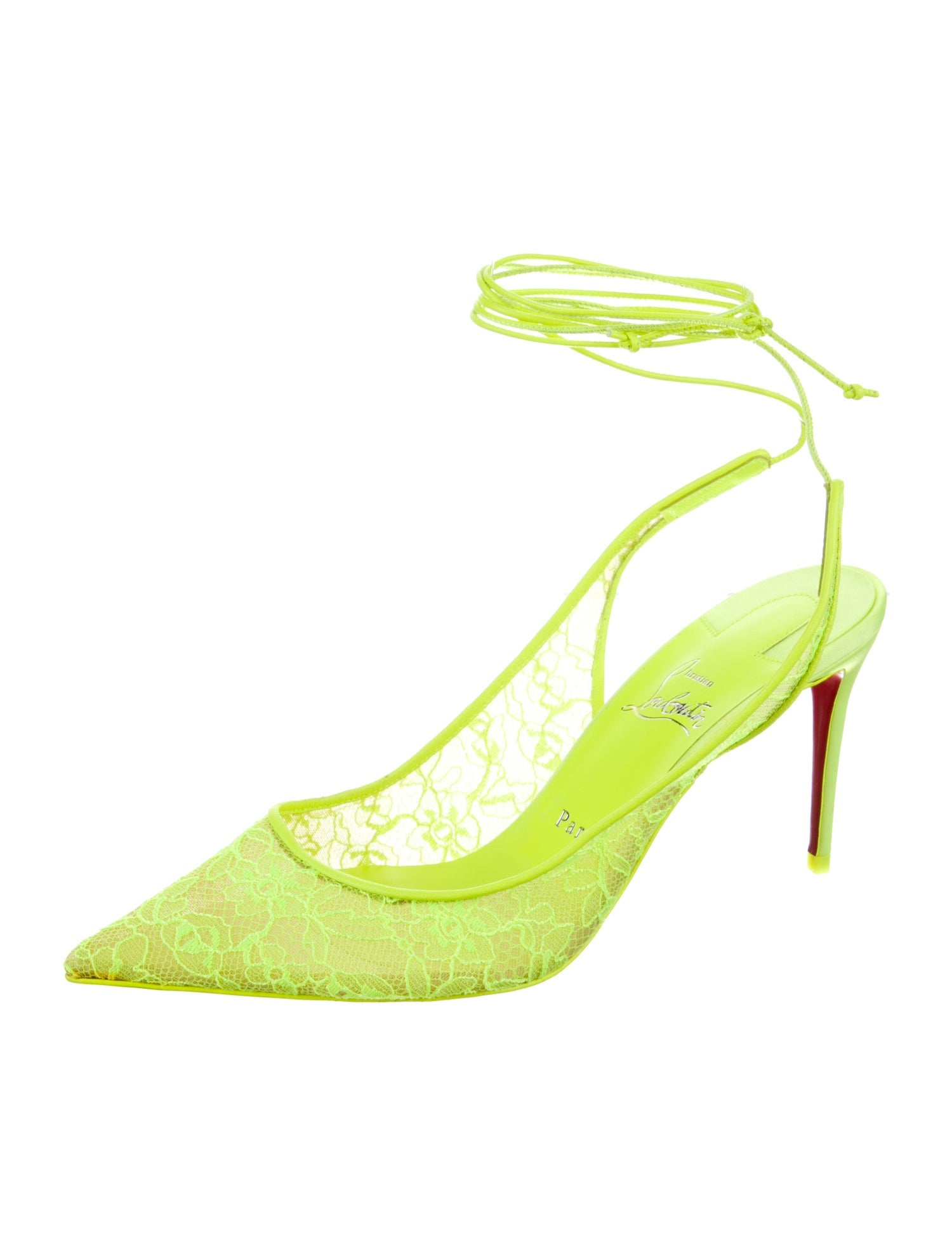 Christian Louboutin Lace Slingback Pumps