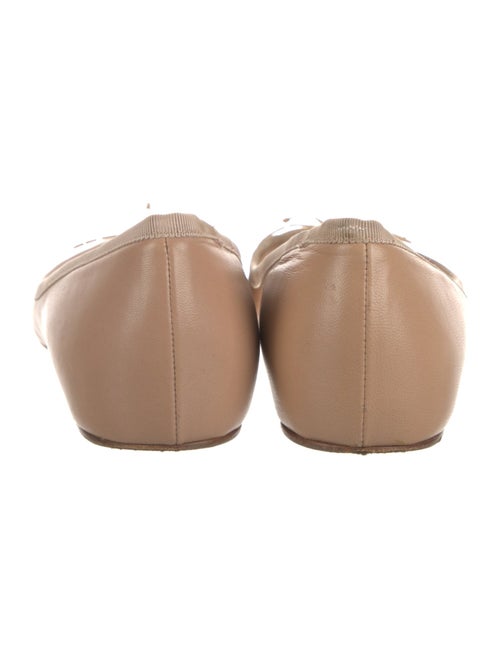 Christian Louboutin Leather Bow Accents Ballet Flats