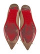 Christian Louboutin Leather Bow Accents Ballet Flats