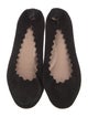 Chloé Suede Scalloped Accent Ballet Flats