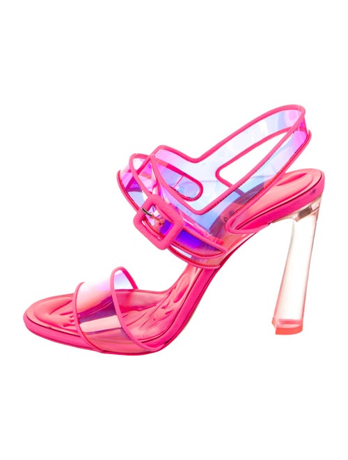Christian Louboutin PVC Printed Slingback Sandals