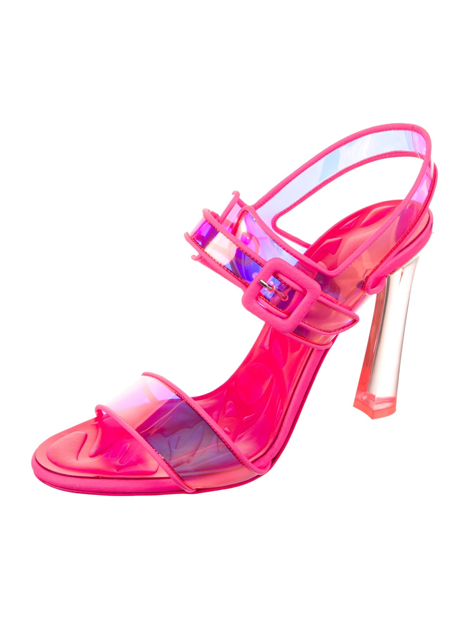 Christian Louboutin PVC Printed Slingback Sandals