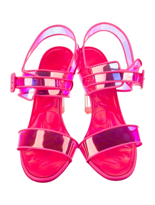 Christian Louboutin PVC Printed Slingback Sandals