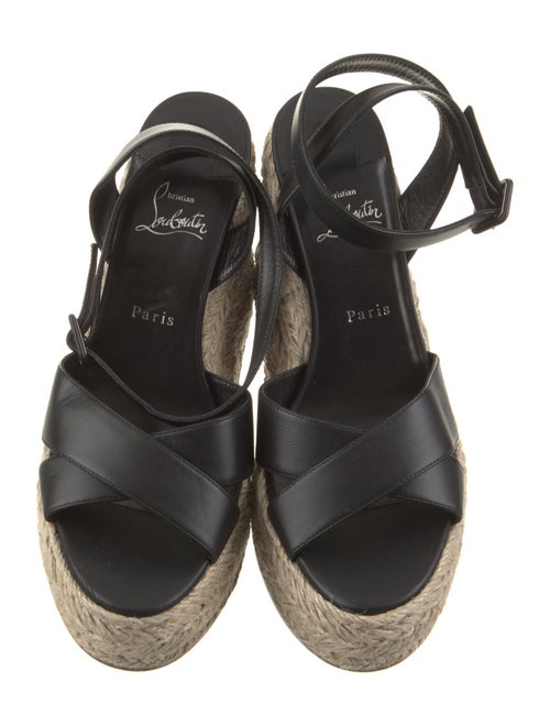 Christian Louboutin Leather Colorblock Pattern Espadrilles