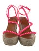 Christian Louboutin Spike Accents Patent Leather Espadrilles