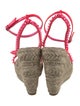 Christian Louboutin Spike Accents Patent Leather Espadrilles
