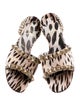 Christian Louboutin Canvas Animal Print Slides