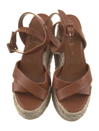 Christian Louboutin Leather Colorblock Pattern Espadrilles