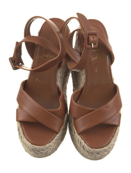 Christian Louboutin Leather Colorblock Pattern Espadrilles