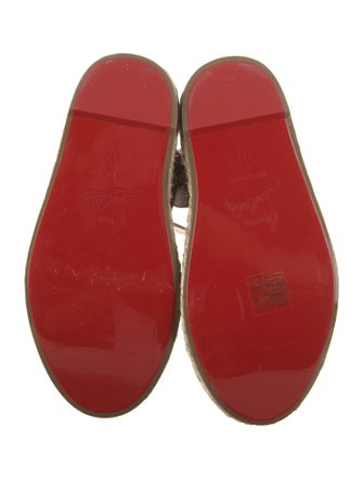 Christian Louboutin Leather Colorblock Pattern Espadrilles