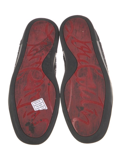 Christian Louboutin Suede Crystal Embellishments Lace-Up Boots