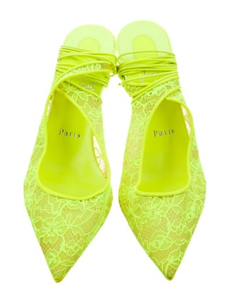 Christian Louboutin Lace Slingback Pumps