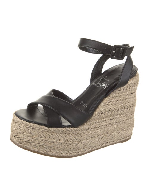 Christian Louboutin Leather Colorblock Pattern Espadrilles